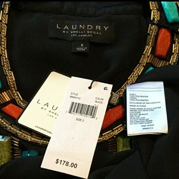 Laundry ByShelli Segal Party Beaded Cocktail Dres - Picture 4 of 8